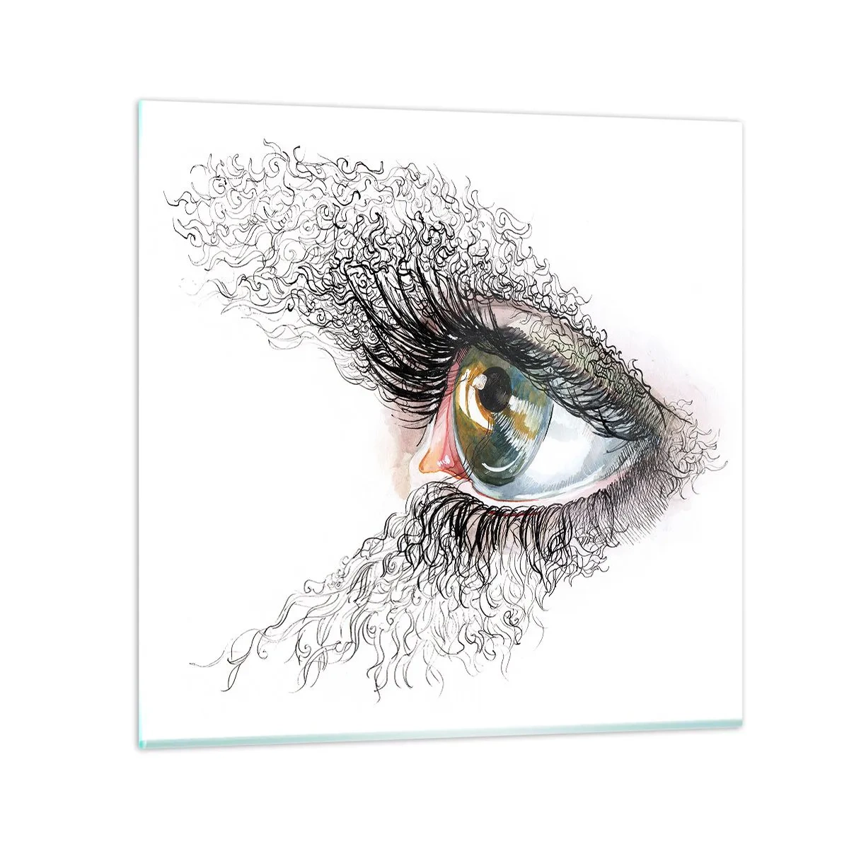 Impression sur verre - Image sur verre - Regarde droit dans l'âme - 30x30 cm