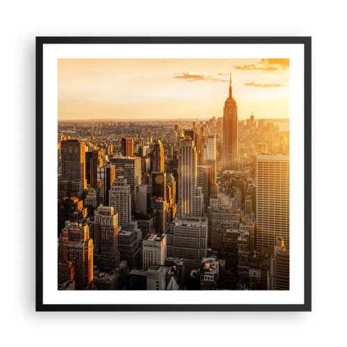 Affiche dans un cadre noir - Poster - Grandir au soleil - 60x60 cm