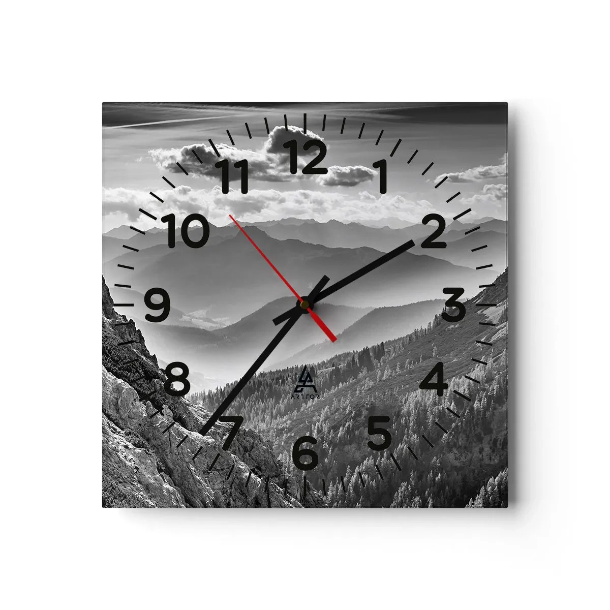 Horloge murale - Pendule murale - Jusqu'à l'horizon - 30x30 cm