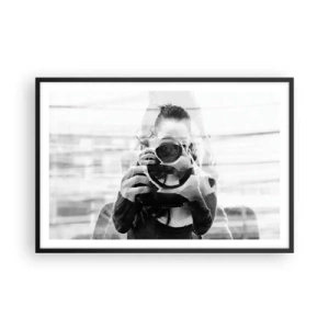 Affiche dans un cadre noir - Poster - Créateur et matériel - 91x61 cm