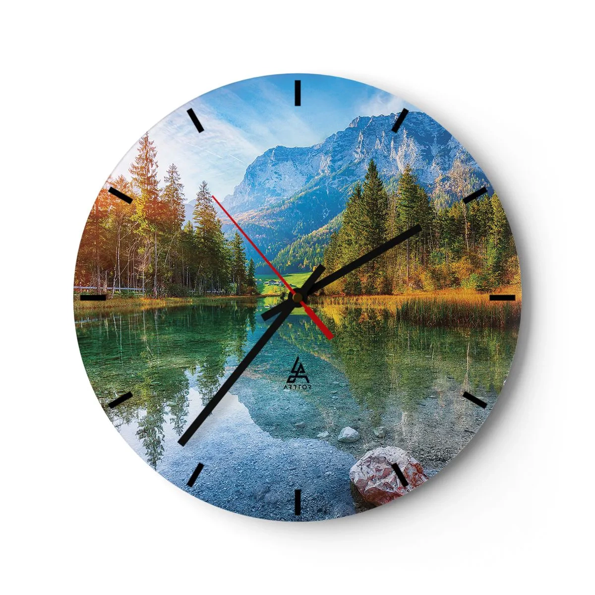 Horloge murale - Pendule murale - Douceur automnale - 40x40 cm