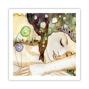 Affiche - Poster - Un rêve violet émeraude - 60x60 cm