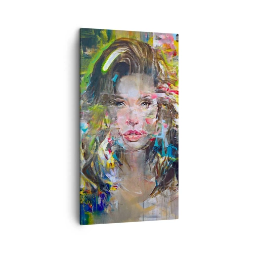 Impression sur toile - Image sur toile - Derrière l'air, un rideau - 45x80 cm