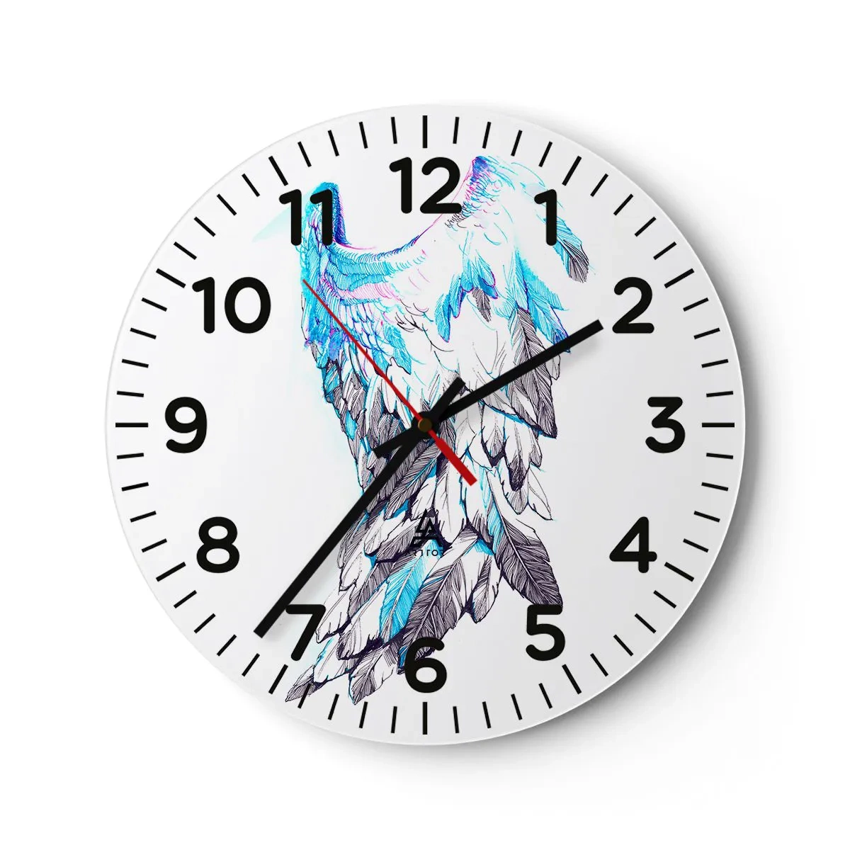 Horloge murale - Pendule murale - j'ai besoin d'ailes - 30x30 cm