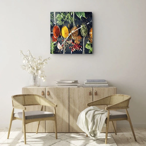 Horloge murale - Pendule murale - Magie culinaire - 30x30 cm