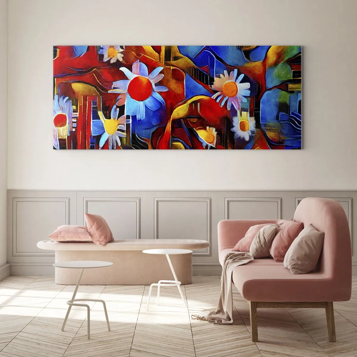Impression sur verre - Image sur verre - Les couleurs de la vie - 100x40 cm
