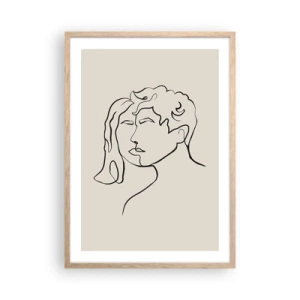 Affiche dans un chêne clair - Poster - Et l'unité est apparue - 50x70 cm