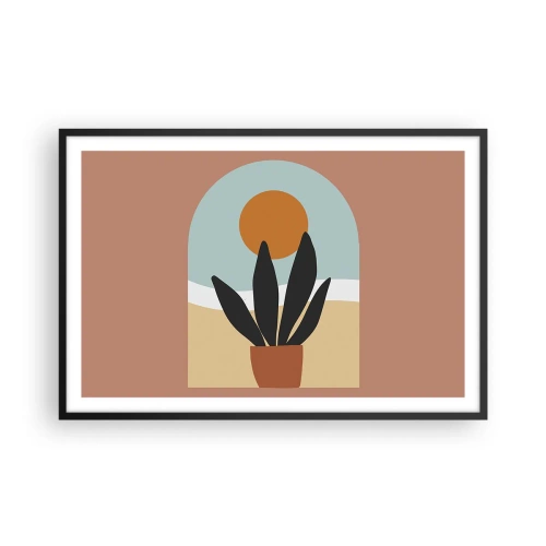 Affiche dans un cadre noir - Poster - Petits bonheurs - 91x61 cm