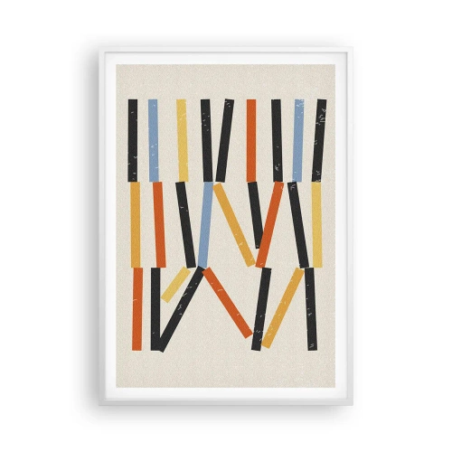 Affiche dans un cadre blanc - Poster - Composition de niveaux - 70x100 cm