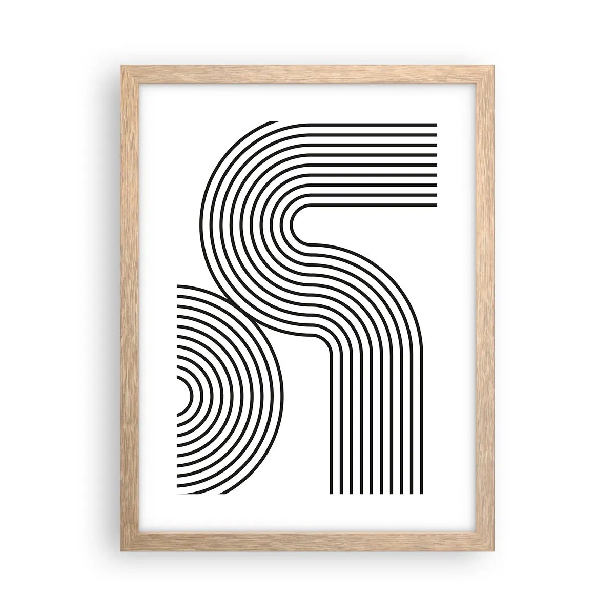 Affiche dans un chêne clair - Poster - En plein virage - 30x40 cm