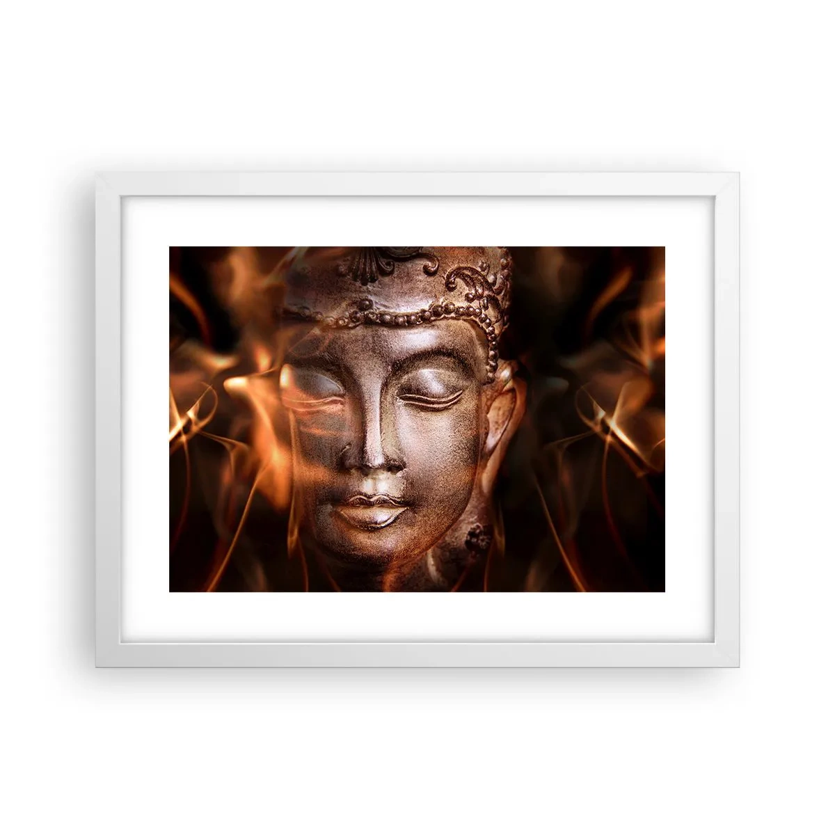 Affiche dans un cadre blanc - Poster - Il n'existe qu'ici et maintenant - 40x30 cm