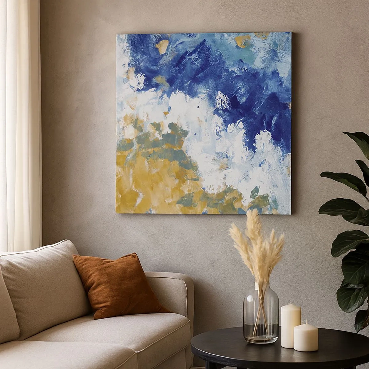 Impression sur toile - Image sur toile - Danse des éléments - 30x30 cm