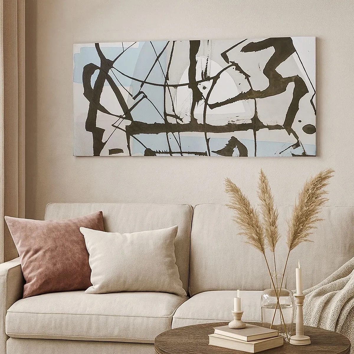 Impression sur toile - Image sur toile - Bleu malgré tout - 100x40 cm