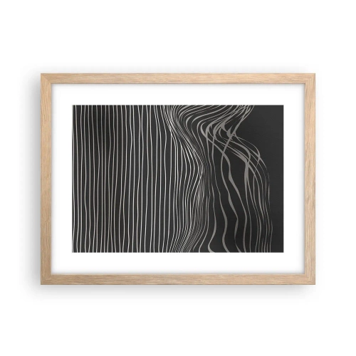 Affiche dans un chêne clair - Poster - Rythme et accent - 40x30 cm