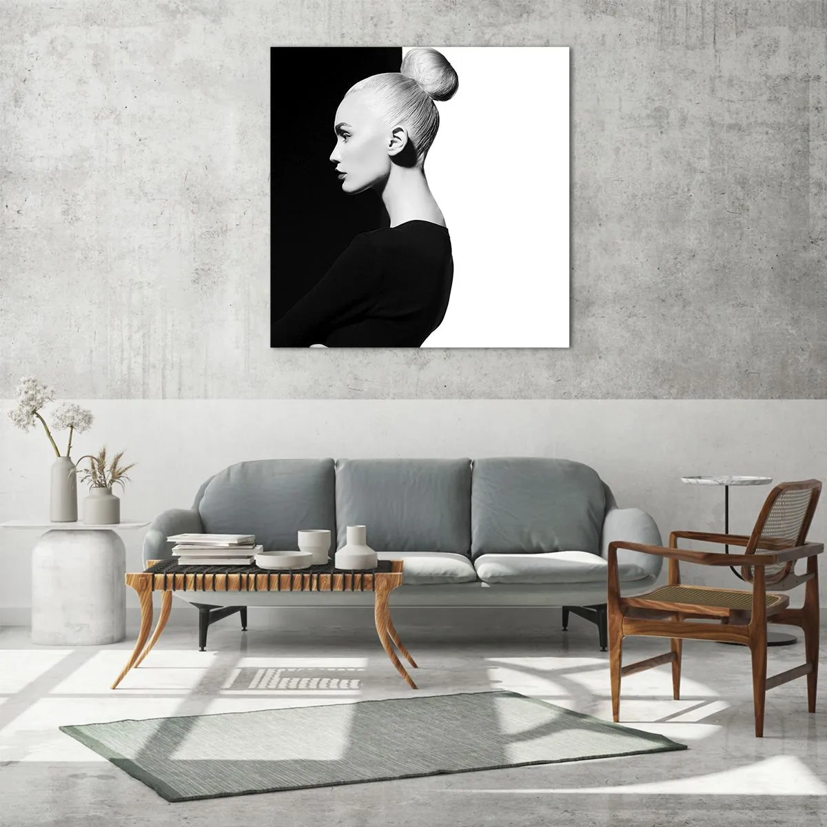 Impression sur verre - Image sur verre - Tout simplement une femme - 70x70 cm