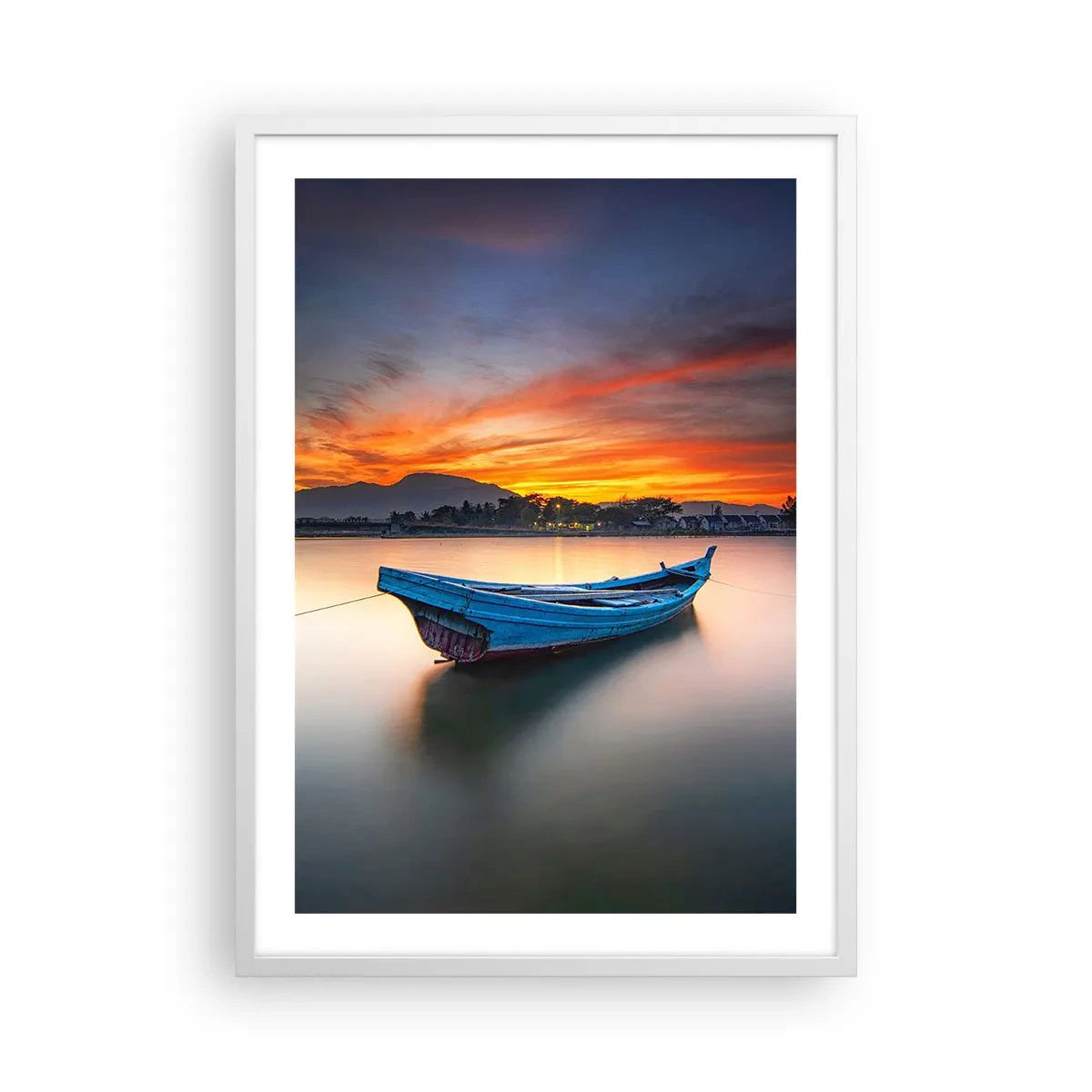 Affiche dans un cadre blanc - Poster - Une bonne nuit arrive - 50x70 cm