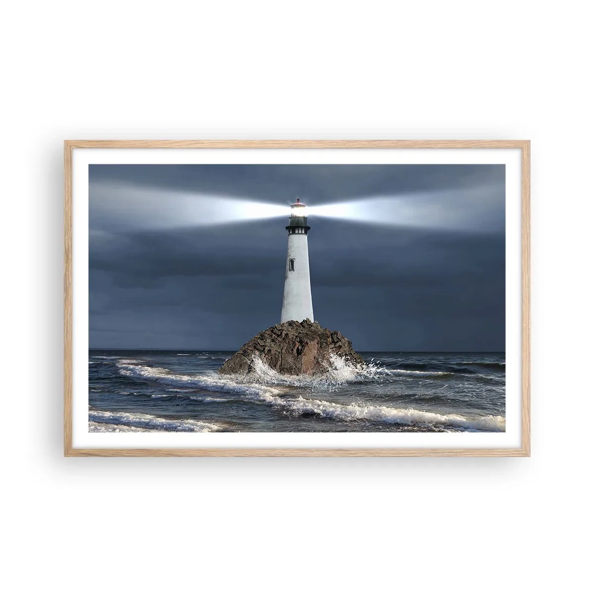 Affiche dans un chêne clair - Poster - I… i… ici ! - 91x61 cm