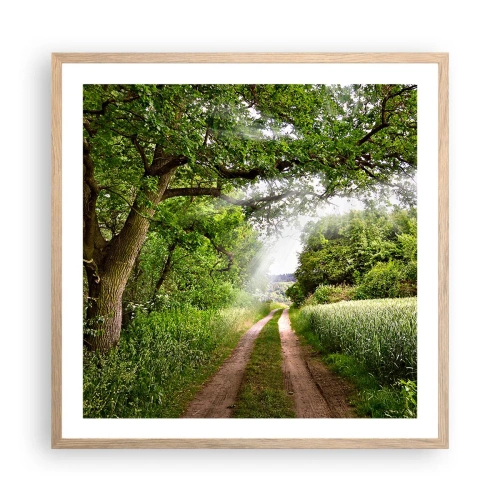 Affiche dans un chêne clair - Poster - Et in Arcadia ego - 60x60 cm