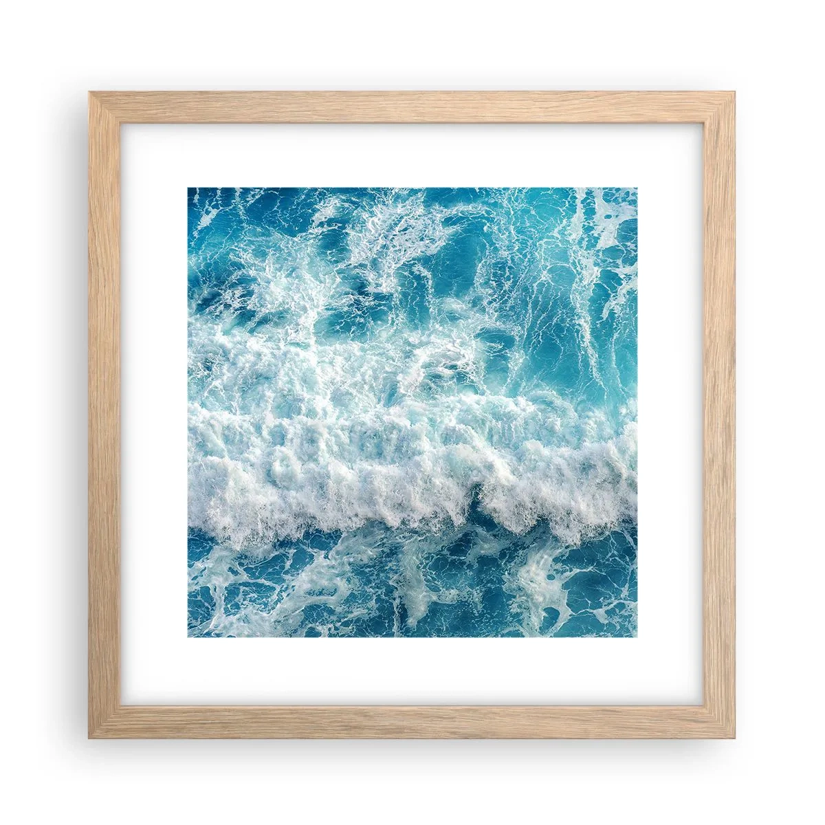 Affiche dans un chêne clair - Poster - Joyeusement et en sautant - 30x30 cm