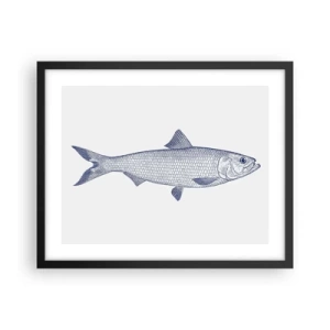 Affiche dans un cadre noir - Poster - Salutations des mers du nord - 50x40 cm