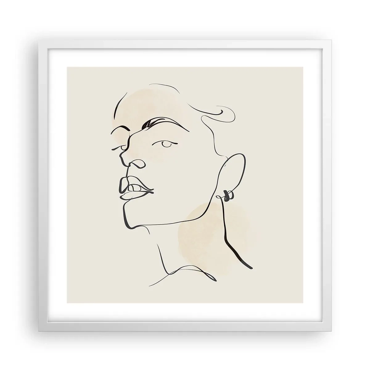 Affiche dans un cadre blanc - Poster - Regard fier - 50x50 cm