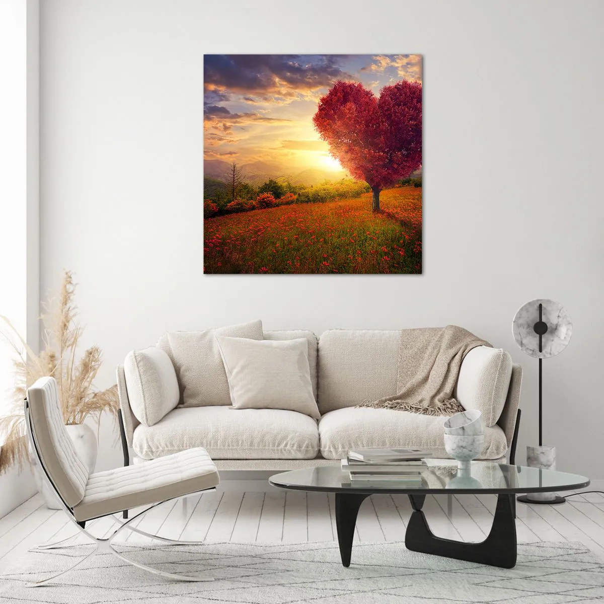 Impression sur verre - Image sur verre - Touche le cœur - 30x30 cm