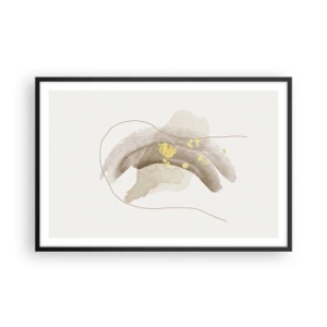 Affiche dans un cadre noir - Poster - rencontré dans l'espace - 91x61 cm