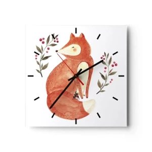 Horloge murale - Pendule murale - Petit rouquin - 40x40 cm
