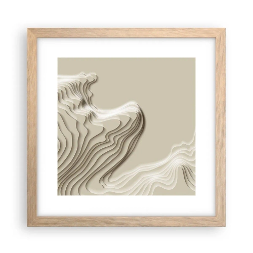 Affiche dans un chêne clair - Poster - Topographie artistique - 30x30 cm