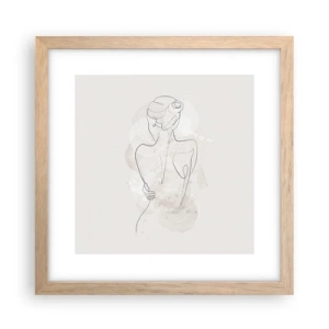 Affiche dans un chêne clair - Poster - Comme un instrument sensible - 30x30 cm