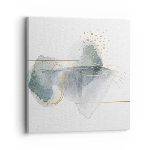 Impression sur toile - Image sur toile - À propos de la relation entre le gris et l'or - 30x30 cm