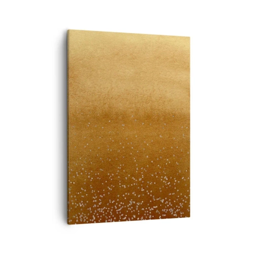 Impression sur toile - Image sur toile - Un dégradé doré avec des reflets et des embellissements subtils - 50x70cm - Origine du monde - Décoration murale moderne pour le salon et la chambre ARTTOR