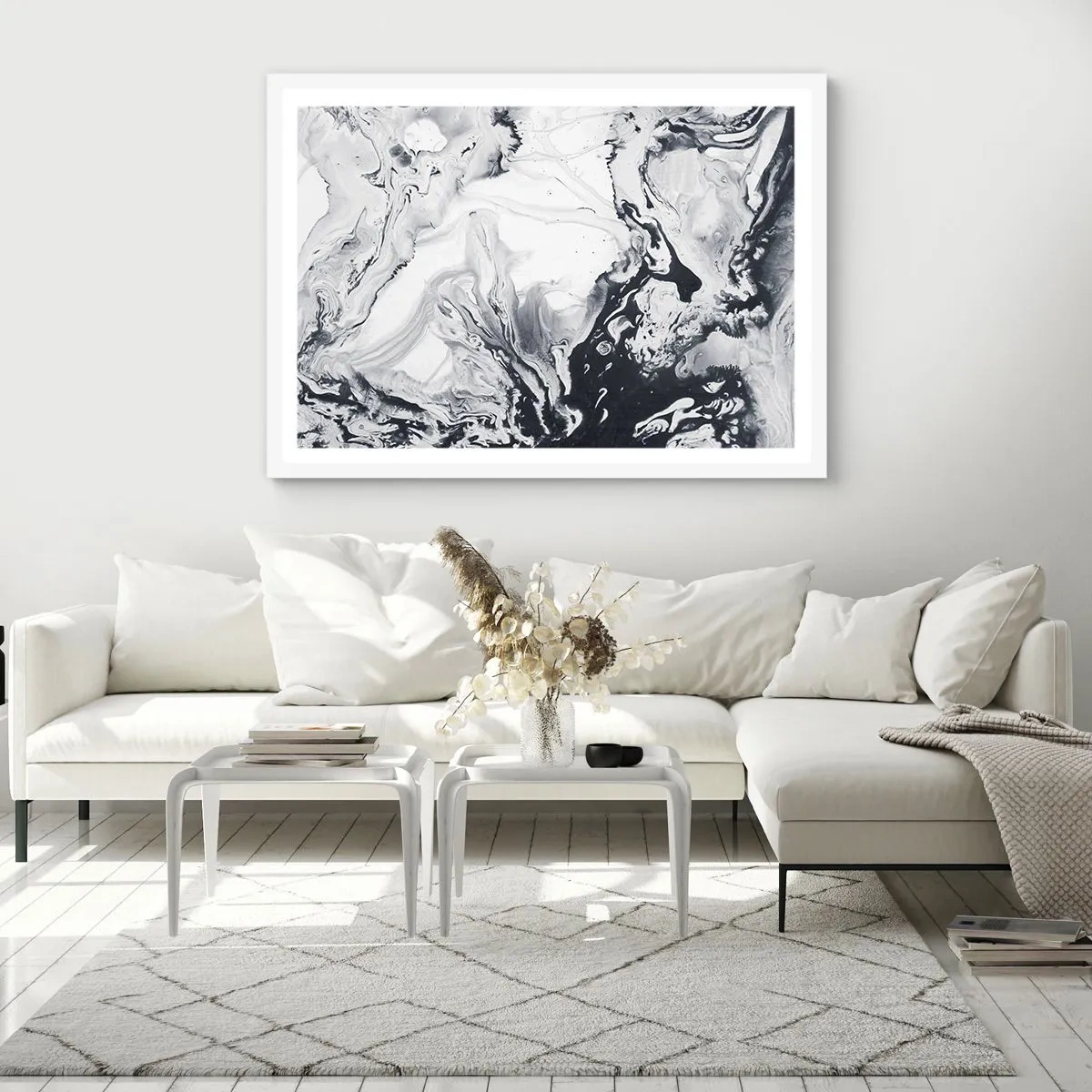 Affiche dans un cadre blanc - Poster - Au centre de la Terre - 91x61 cm