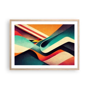 Affiche dans un chêne clair - Poster - Composition intense - 70x50 cm