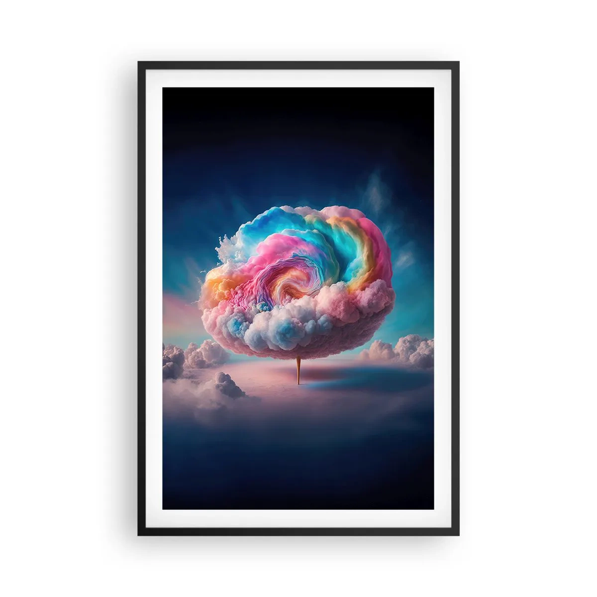 Affiche dans un cadre noir - Poster - Le rêve d'un parc d'attractions - 61x91 cm