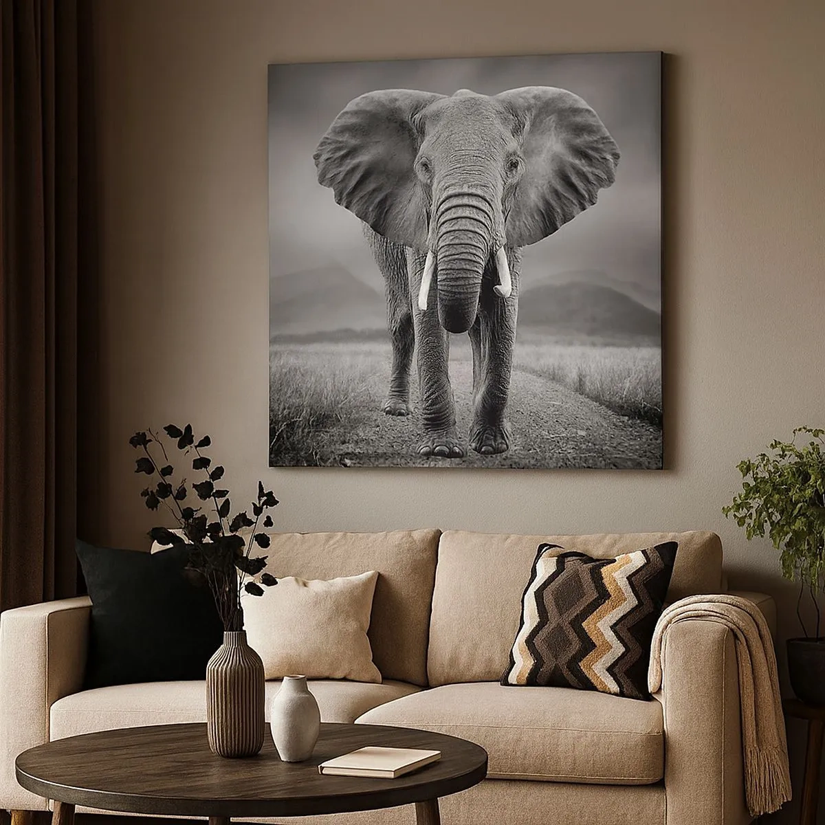 Impression sur toile - Image sur toile - Les hôtes vous saluent - 30x30 cm