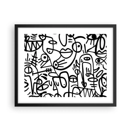 Affiche dans un cadre noir - Poster - Visages et mirages - 50x40 cm