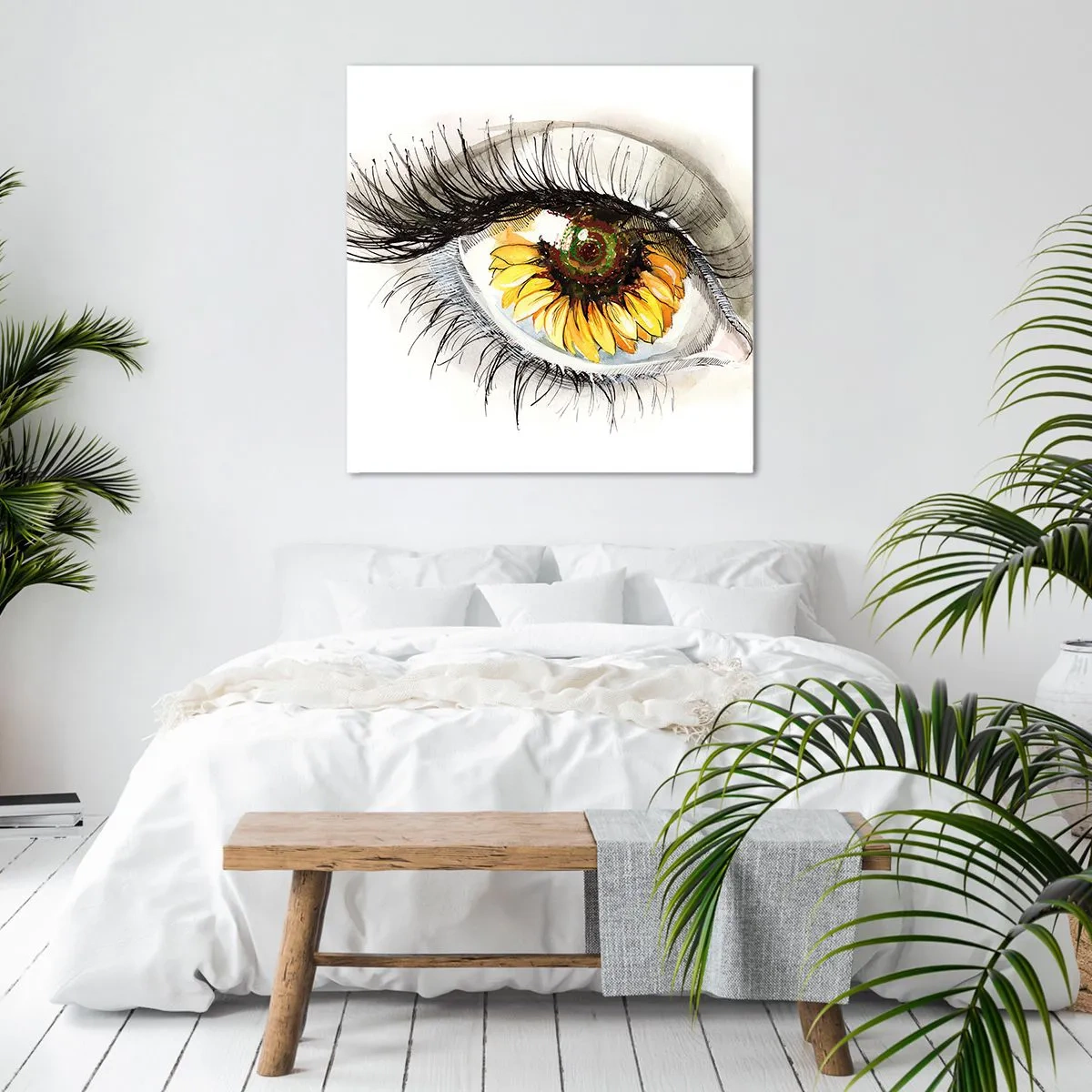 Impression sur toile - Image sur toile - Un look aussi chaud que l'été - 40x40 cm