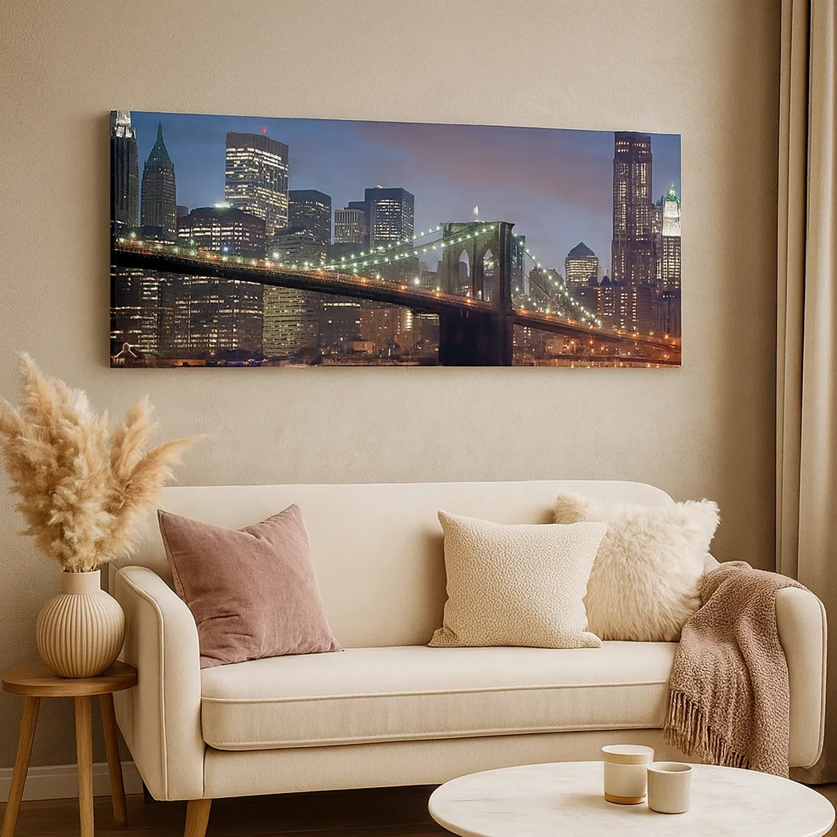 Impression sur toile - Image sur toile - Nuit rougeoyante - 30x30 cm