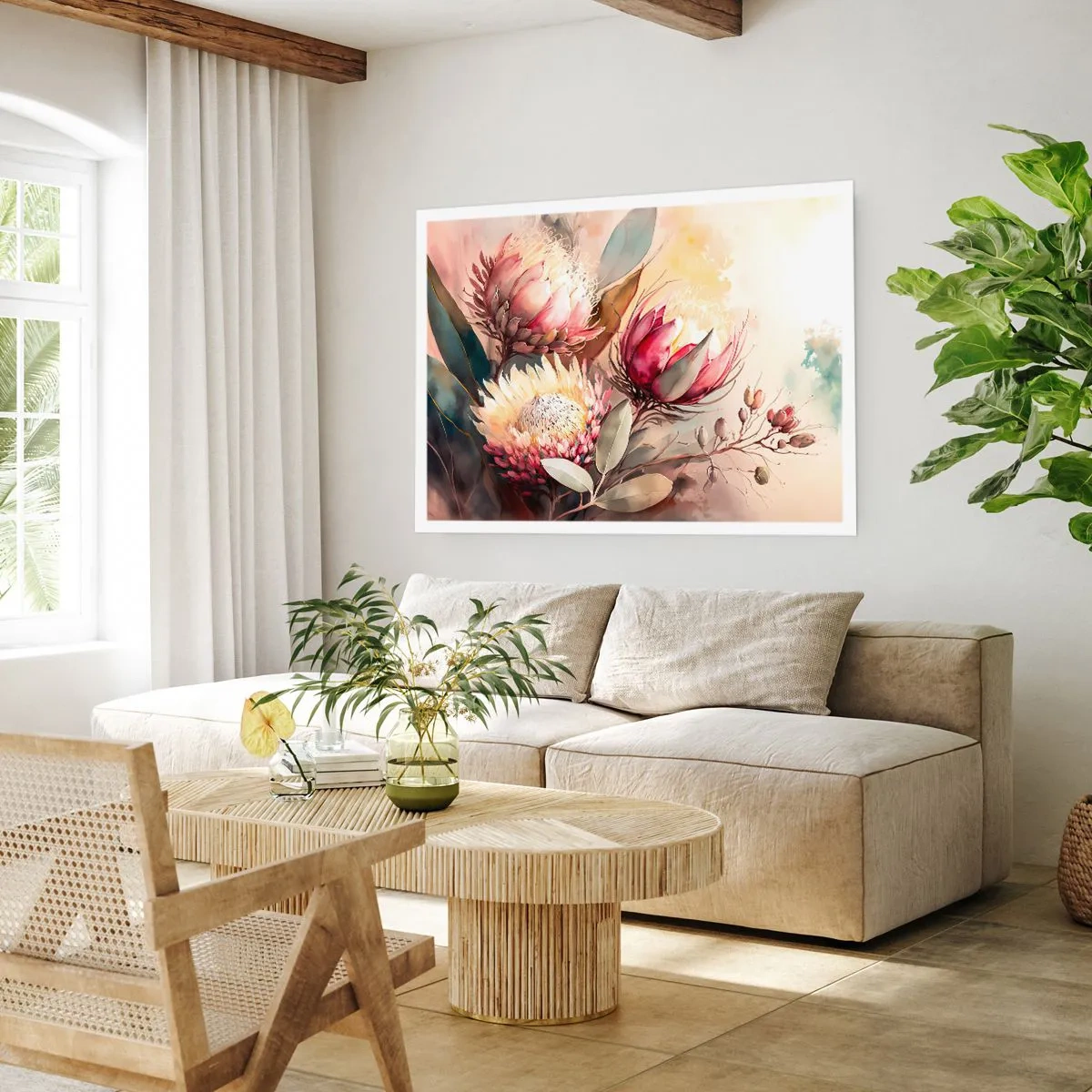 Affiche - Poster - De profil et de face - 70x50 cm