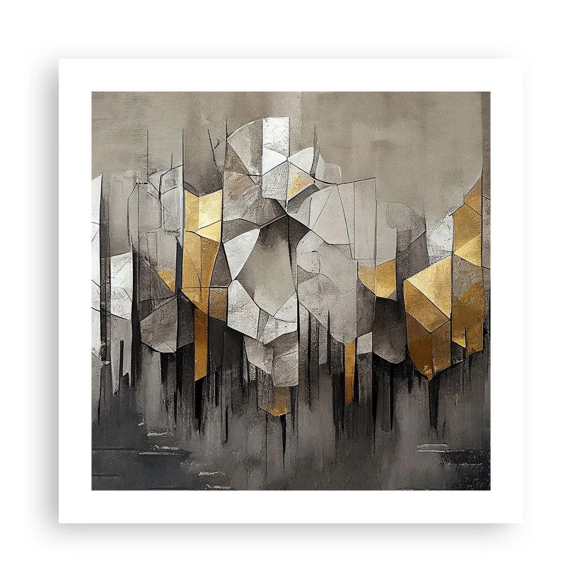 Affiche - Poster - Composition de glace et de lumière - 50x50 cm