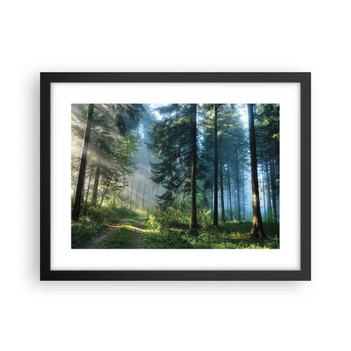 Affiche dans un cadre noir - Poster - Rayonnant le matin - 40x30 cm