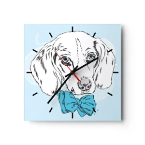 Horloge murale - Pendule murale - L'élégance du chien - 40x40 cm