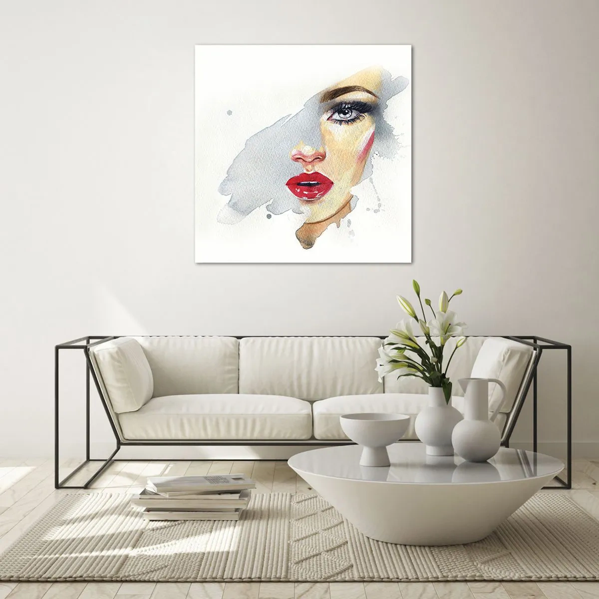 Impression sur verre - Image sur verre - Reflet dans une goutte d'eau - 70x70 cm