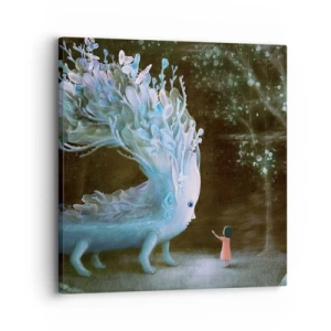 Impression sur toile - Image sur toile - Une rencontre fantastique - 30x30 cm