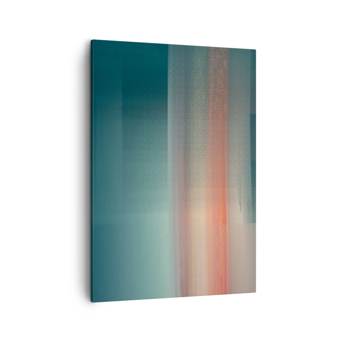 Impression sur toile - Image sur toile - Un coucher de soleil aux tons pastel sur un horizon calme - 50x70cm - Résumé : vagues de lumière - Décoration murale moderne pour le salon et la chambre ARTTOR