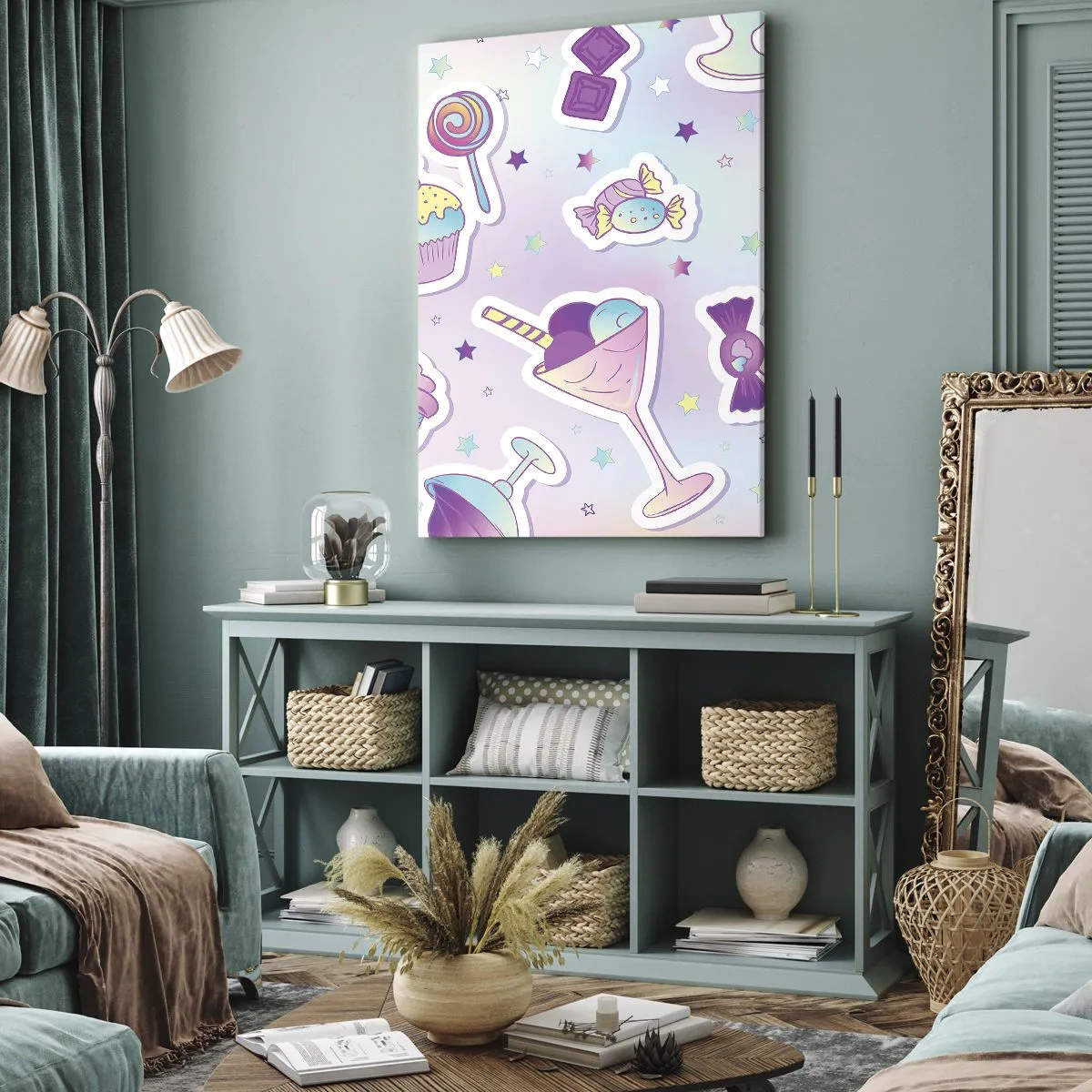 Impression sur toile - Image sur toile - Pour que tous les jours soit un anniversaire  - 65x120 cm