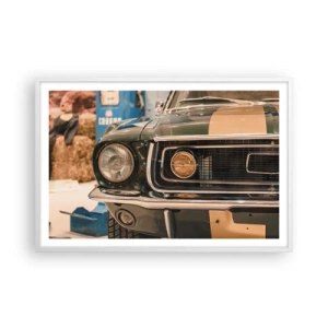 Affiche dans un cadre blanc - Poster - Rencontre avec une légende - 91x61 cm