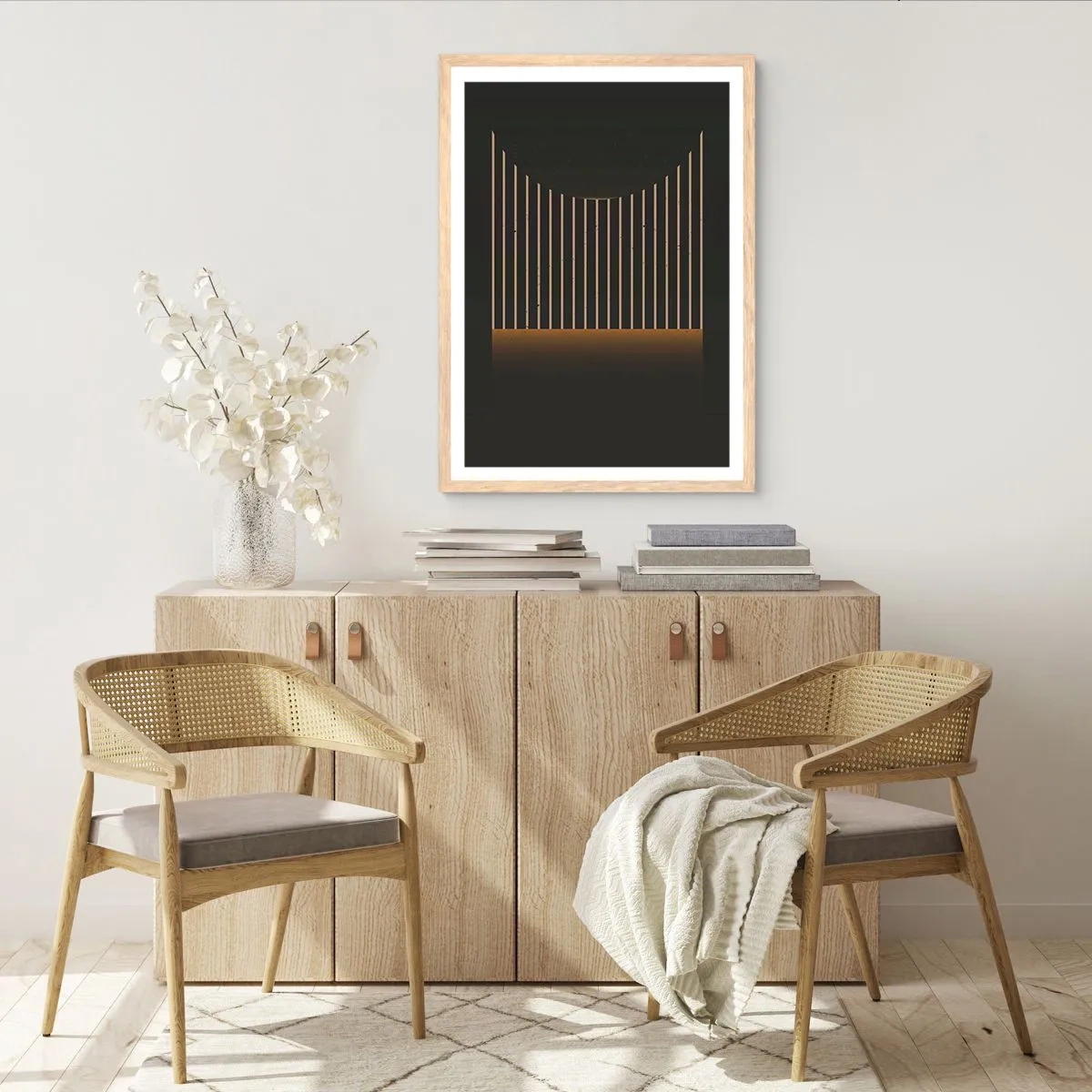 Affiche dans un chêne clair - Poster - Explorez les ténèbres - 70x100 cm