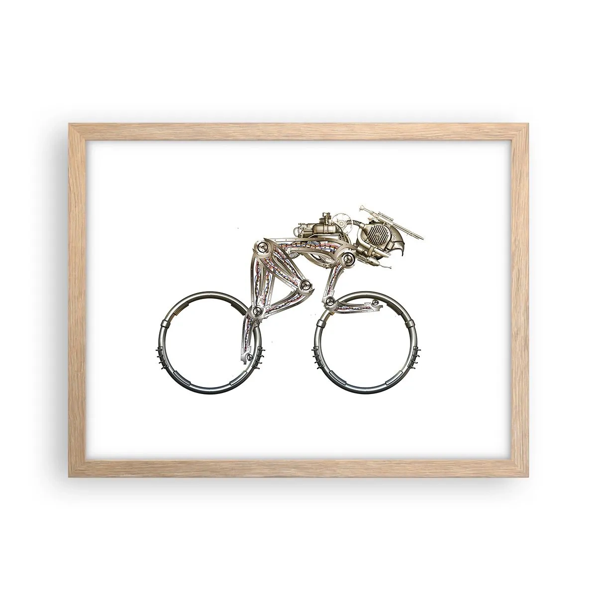 Affiche dans un chêne clair - Poster - Machine exceptionnelle - 40x30 cm